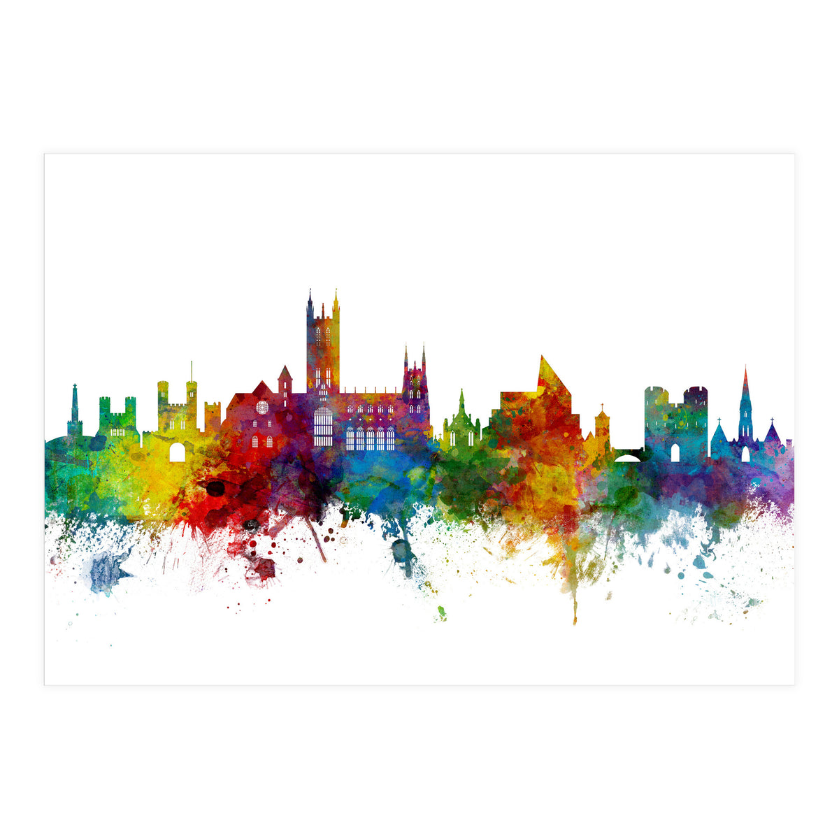 Canterbury England Skyline (Print Only)