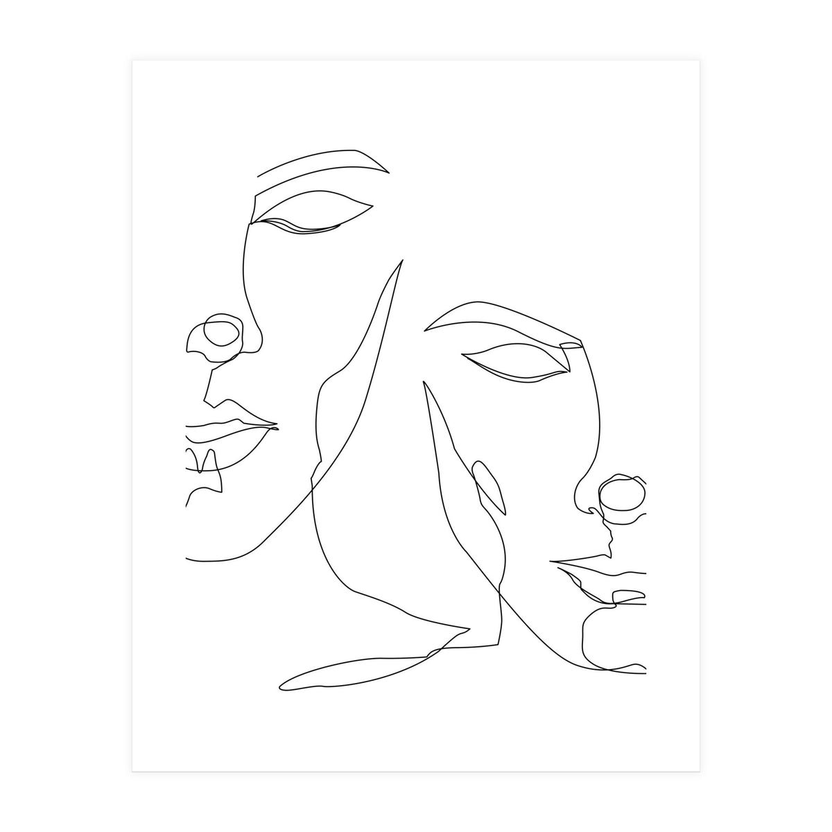 Male couple face (Print Only)