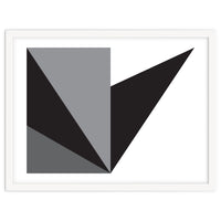Geometric Shapes No. 76 - black, white & grey
