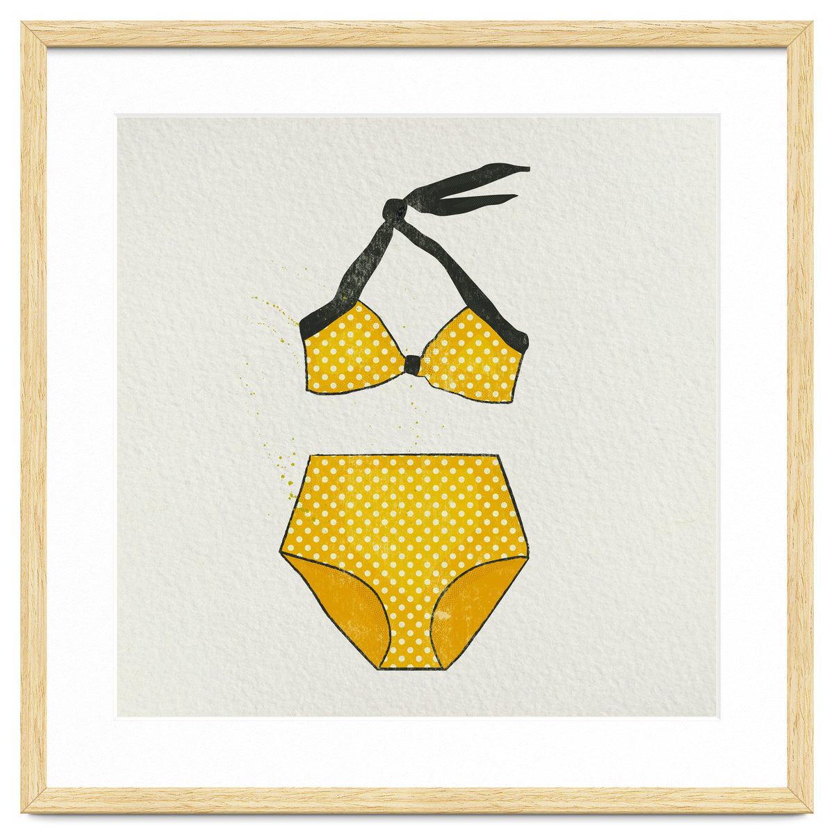 Yellow polka dot bikini