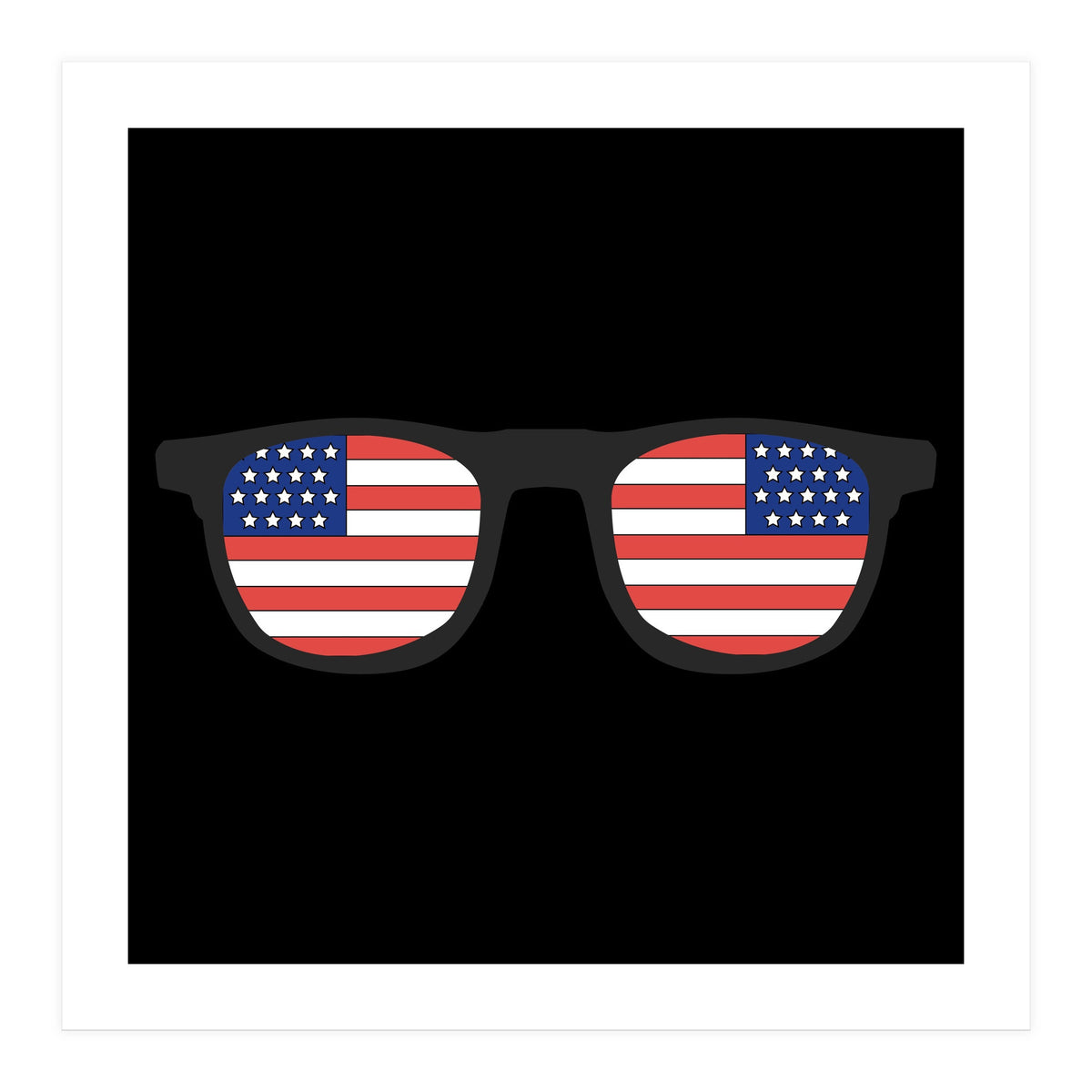 4th Of July, USA Glasses. (Print Only)