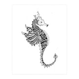 Seahorse Dragon Zen Doodle  (Print Only) thumbnail