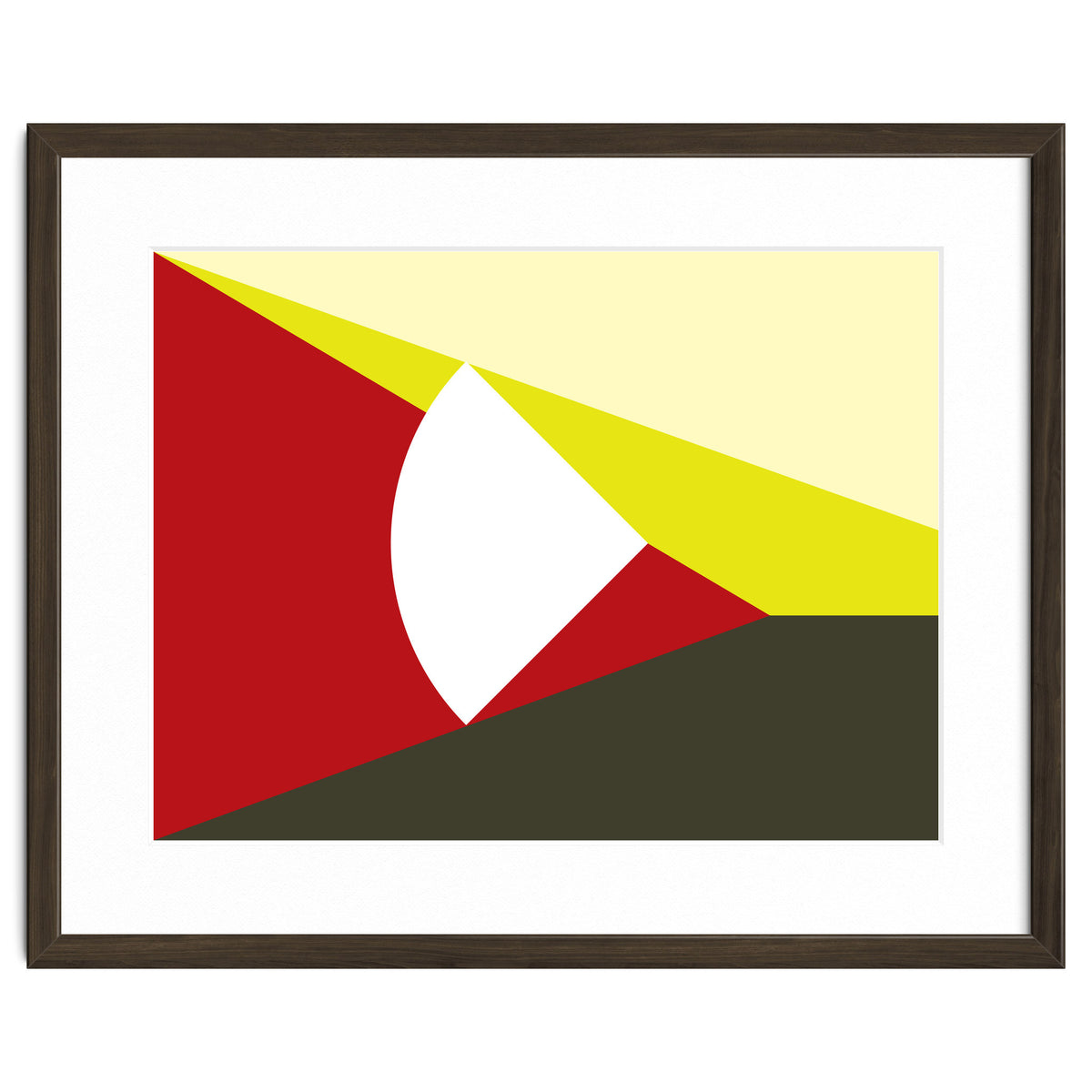 Geometric Shapes No. 13 - red, brown & yellow