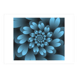 Blue Floral Satin (Print Only) thumbnail
