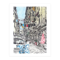 Drying Laundry In Napoli (Print Only)