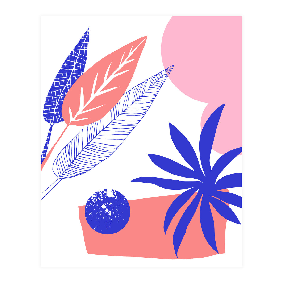 Blue And Pink (Print Only)