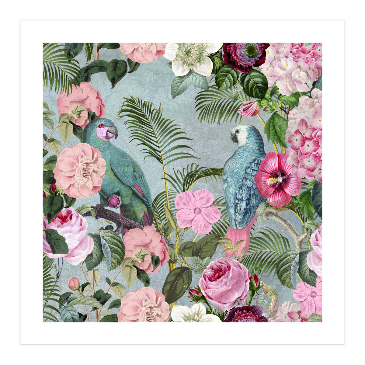 Jungle Rendevous Square  (Print Only)