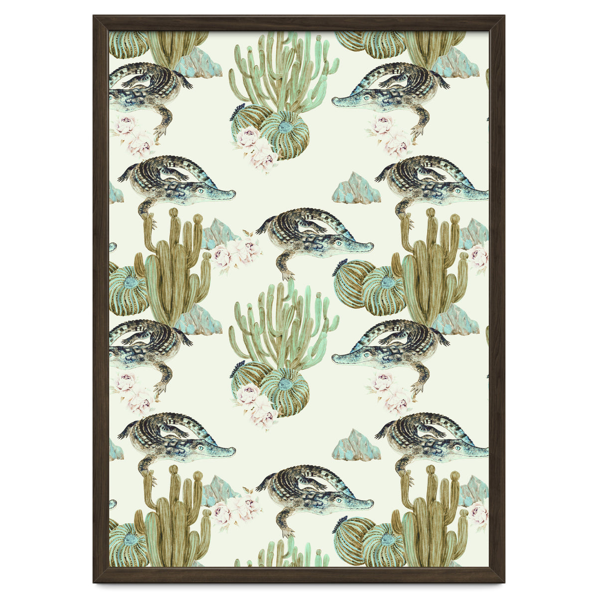 Crocodile pattern on the cactus