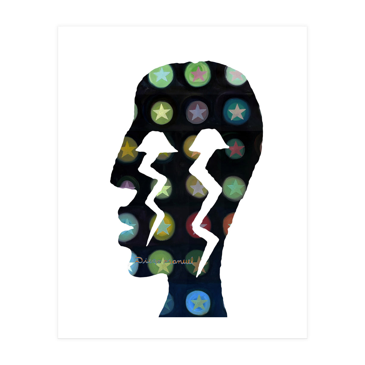 Perfil Con Rayos 13 (Print Only)