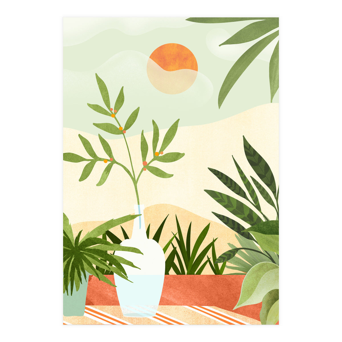 Bohemian Terrace Landscape (Print Only)