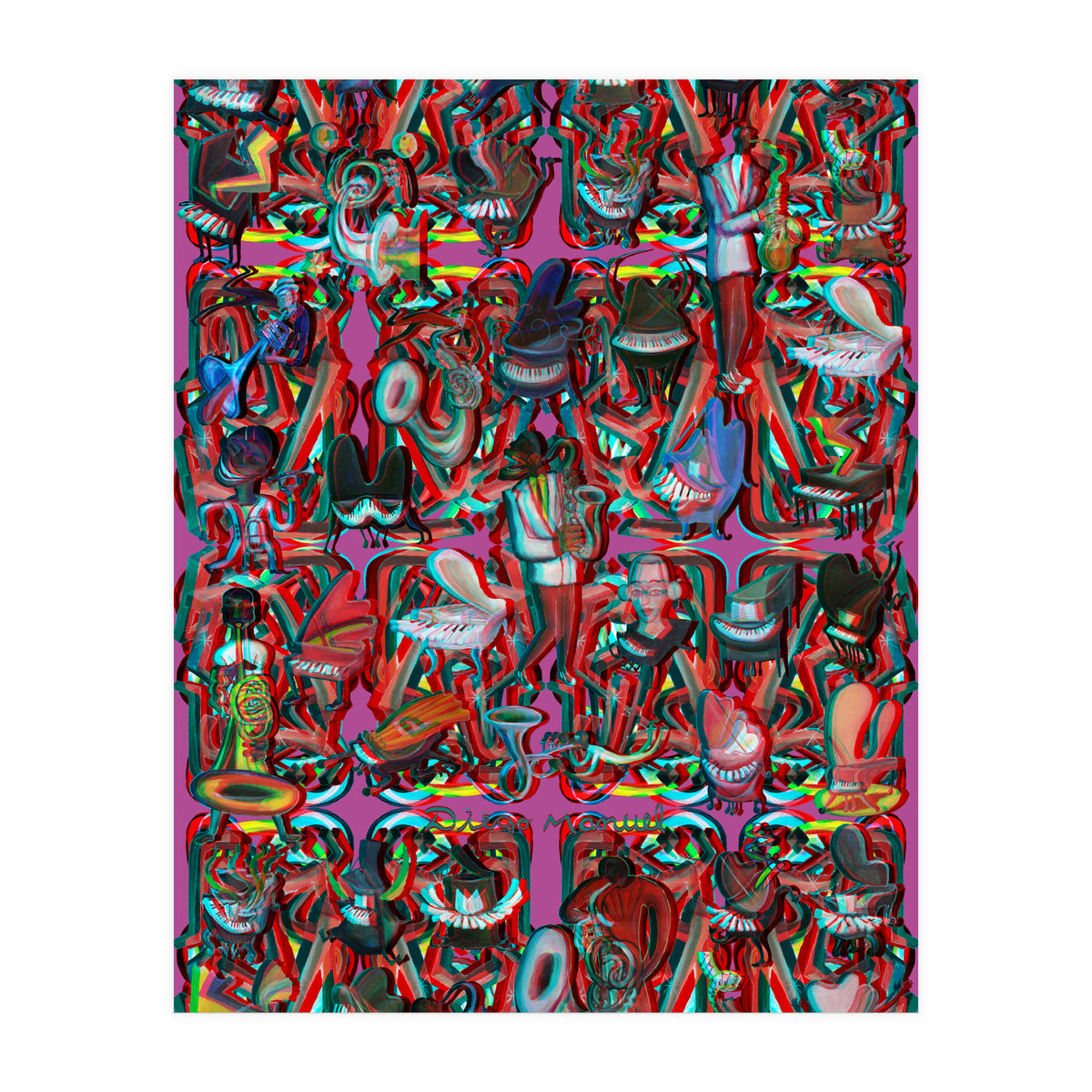 Formas 14 34 3d And Pianos 2 (Print Only)