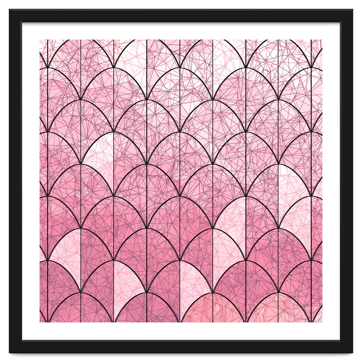 Mermaid scales pink and black