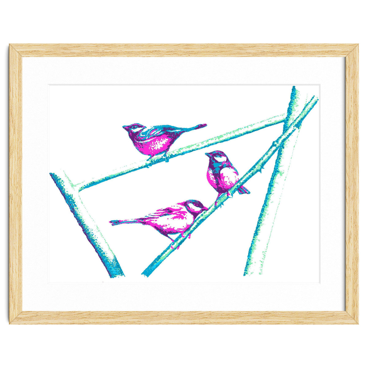 Garden Birds On A Branch