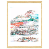 The Snow Mountain, Abstract Nature Digital Painting, Scandinavian Landscape Winter Travel