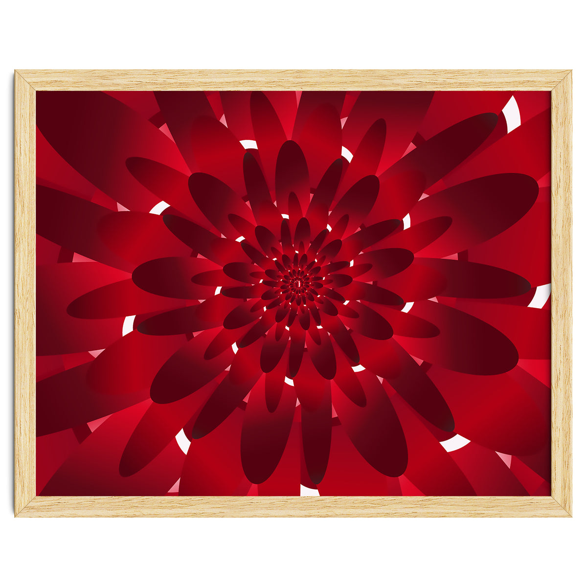 Abstract Modern Red Floral Design Art