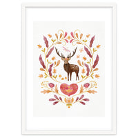 Floral Stag | Earthy Colours