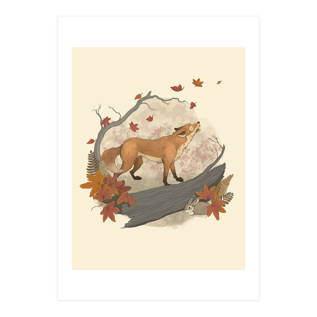 Fox And Rabbit (Print Only)