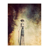 VINTAGE FASHION LADY IN ABSTRACT FOREST I (Print Only) thumbnail