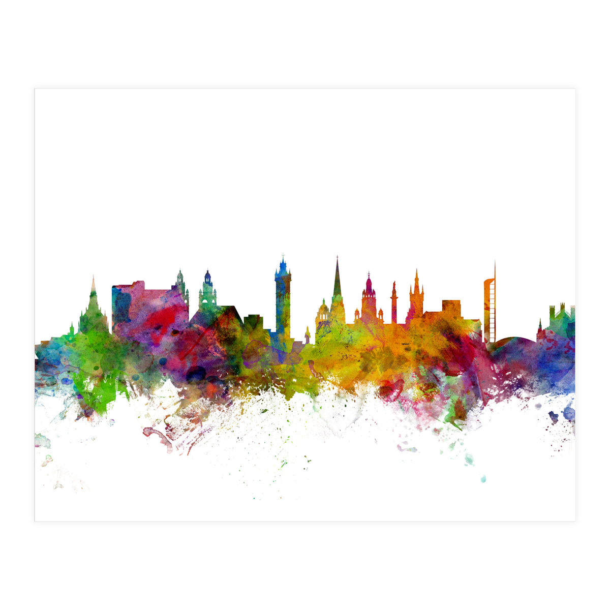 Glasgow Scotland Skyline (Print Only)