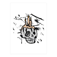 Skull Candlelight Sketch (Print Only)