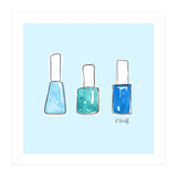 Nail Polish Watercolour | Blue (Print Only) thumbnail
