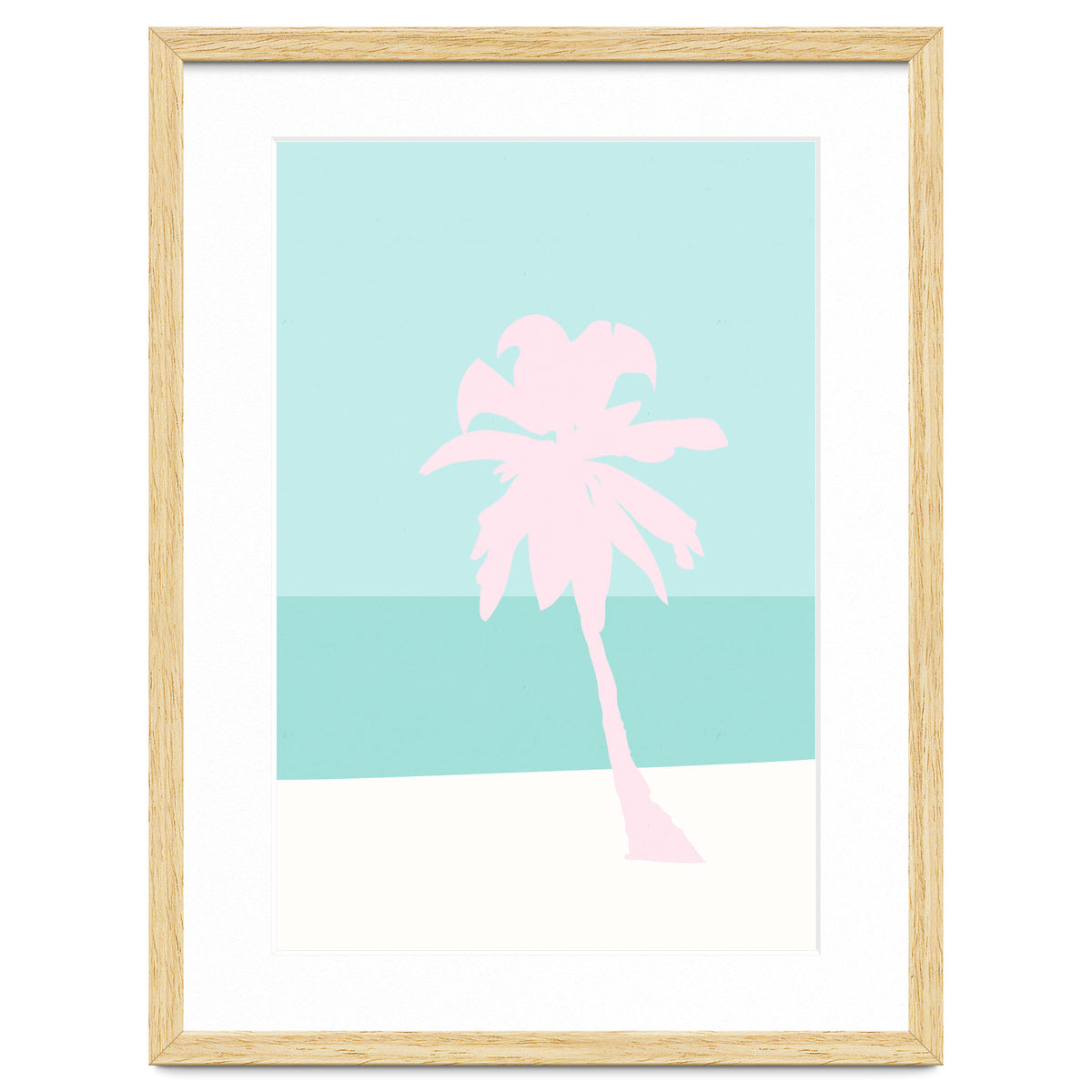 Minimal Palm Tree - Turquoise Coast