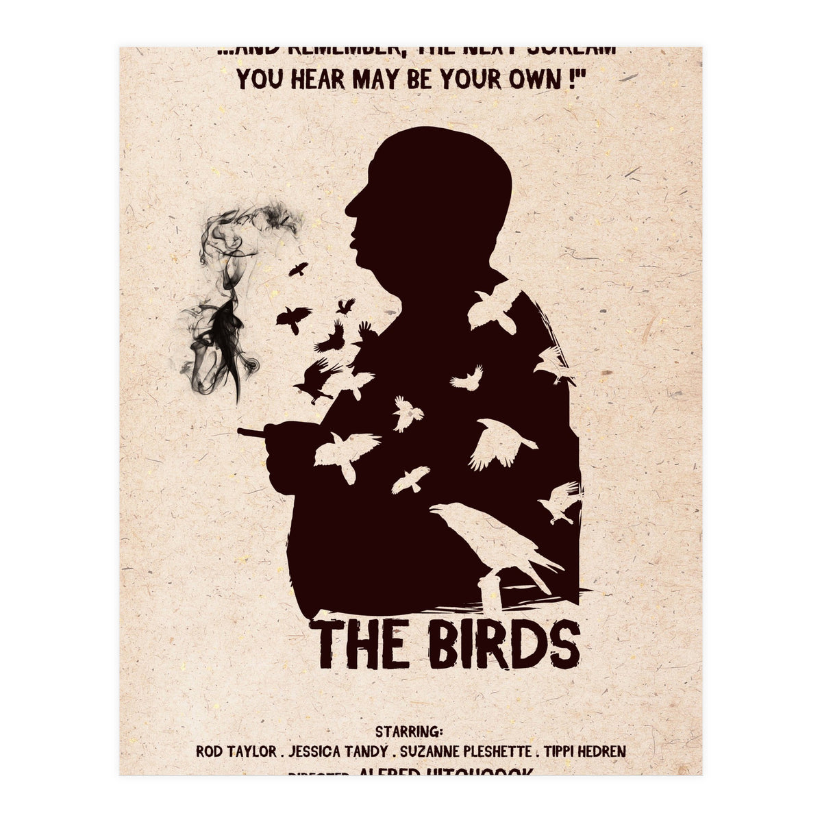 Hitchcock The Birds movie poster (Print Only)