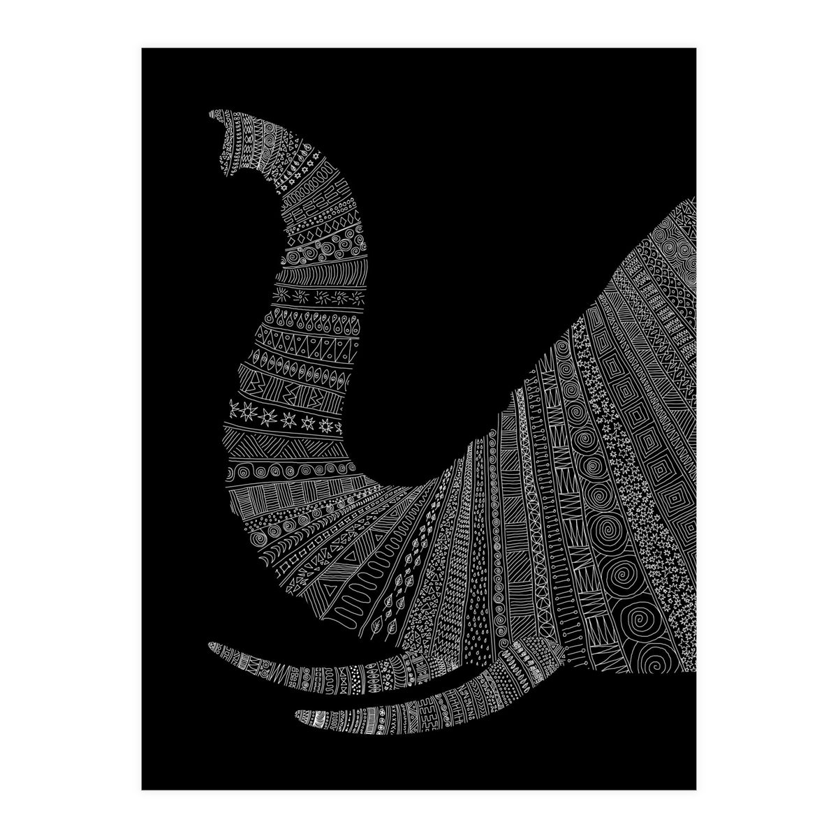 Elephant (on Black) (Print Only)