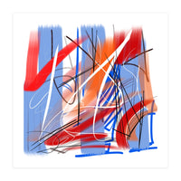 blue and red strokes (Print Only)