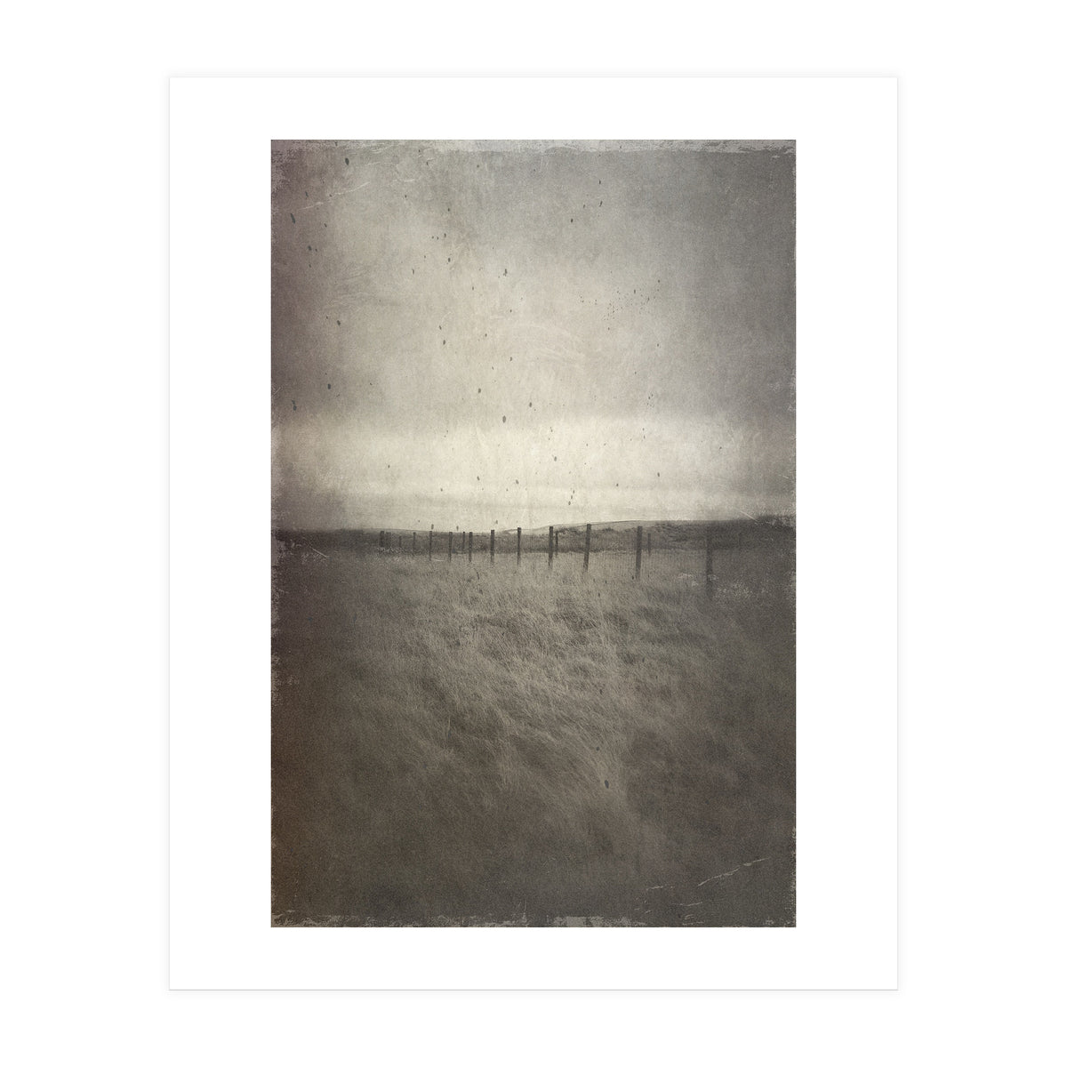 Bleak winter landscape of Saddleworth Moor  (Print Only)