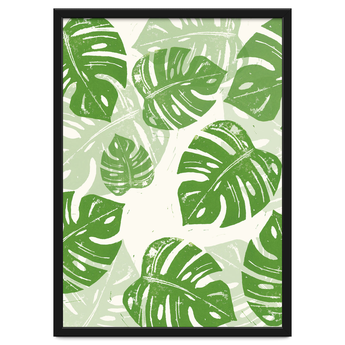 Linocut Monstera