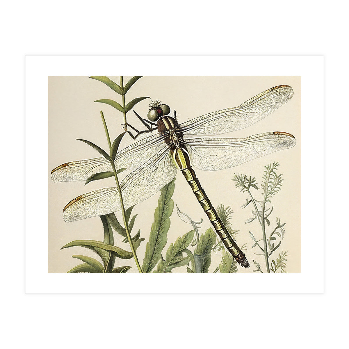 Dragonfly Vintage Illustration (Print Only)