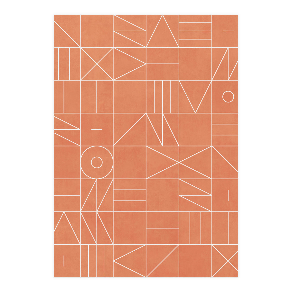 My Favorite Geometric Patterns No.5 - Coral (Print Only)