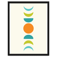 Abstract Moons Teal and Orange
