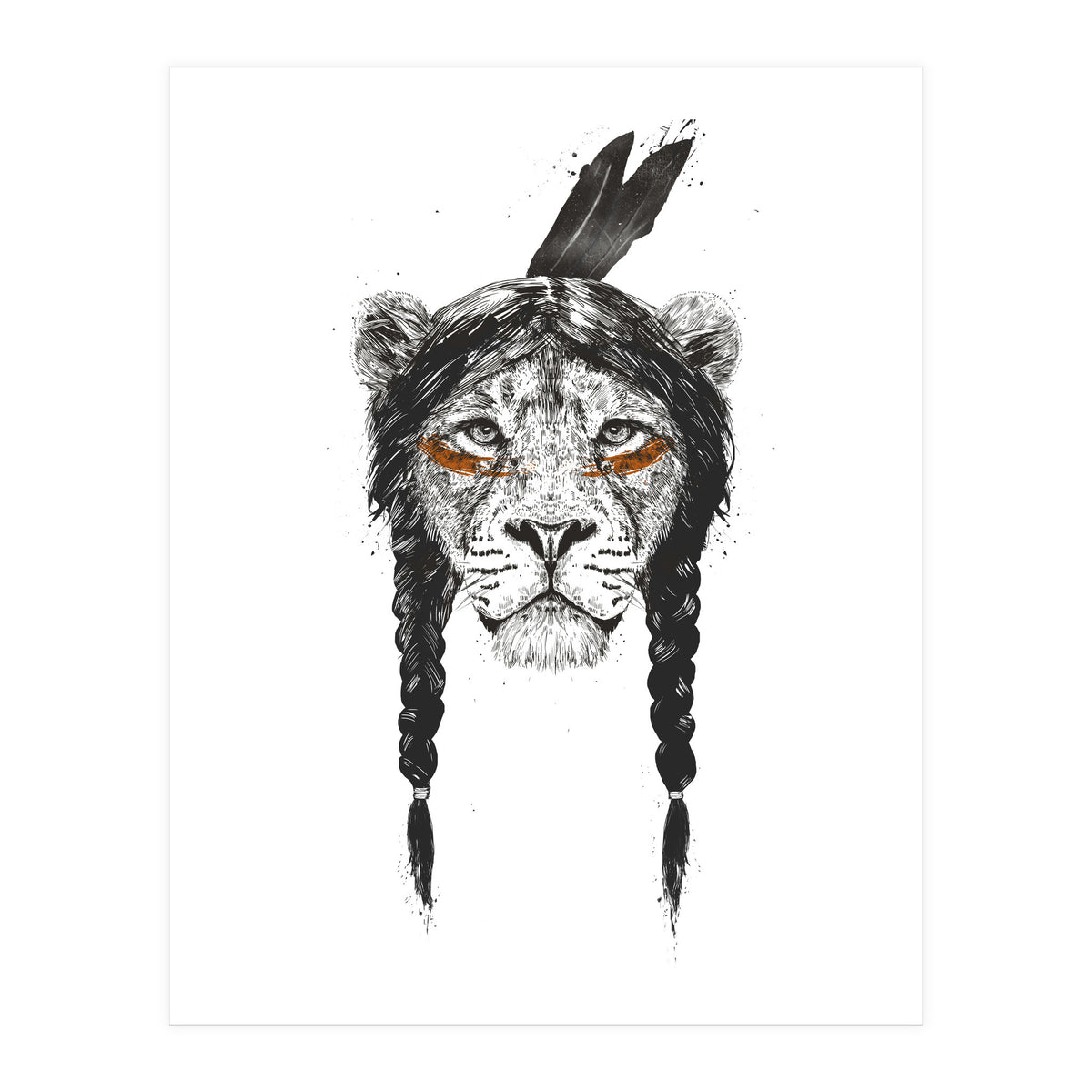 Warrior Lion (Print Only)