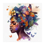 Watercolor Butterfly African Woman #7 (Print Only) thumbnail