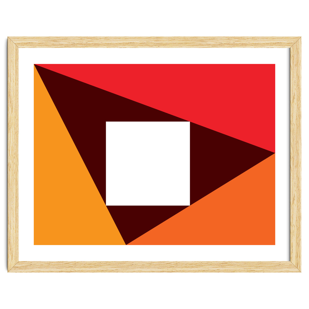 Geometric Shapes No. 23 - red & orange