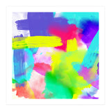 Abstract Stripes Neon Artistic Watercolor Pattern (Print Only) thumbnail