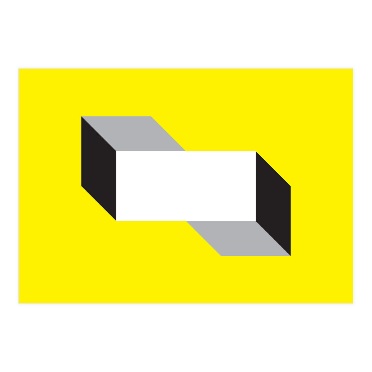 Geometric Shapes No. 50 - yellow, black & grey (Print Only)