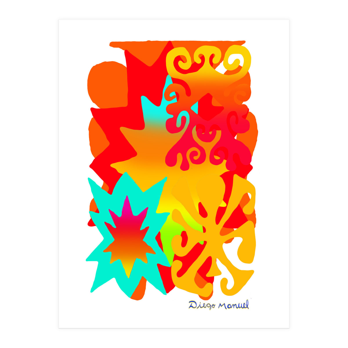 Pop Abstract Asimetrico 10 Copia (Print Only)