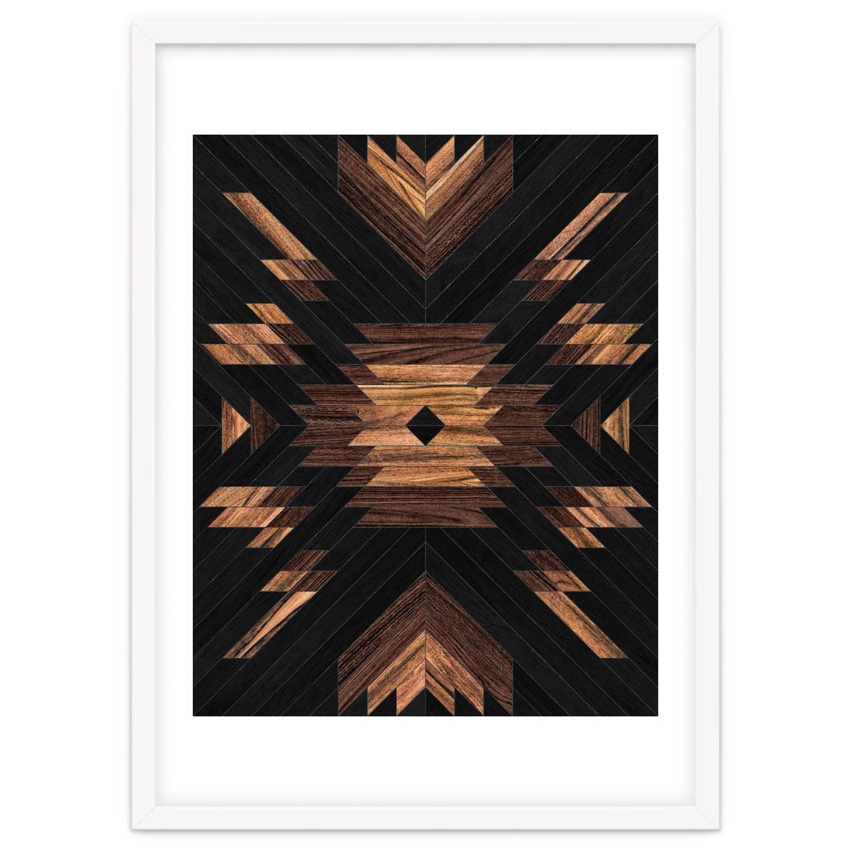 Urban Tribal Pattern No.7 - Aztec - Wood