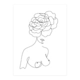 female flower line-b (Print Only) thumbnail