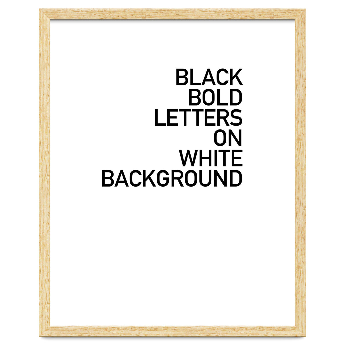 BLACK BOLD LETTERS