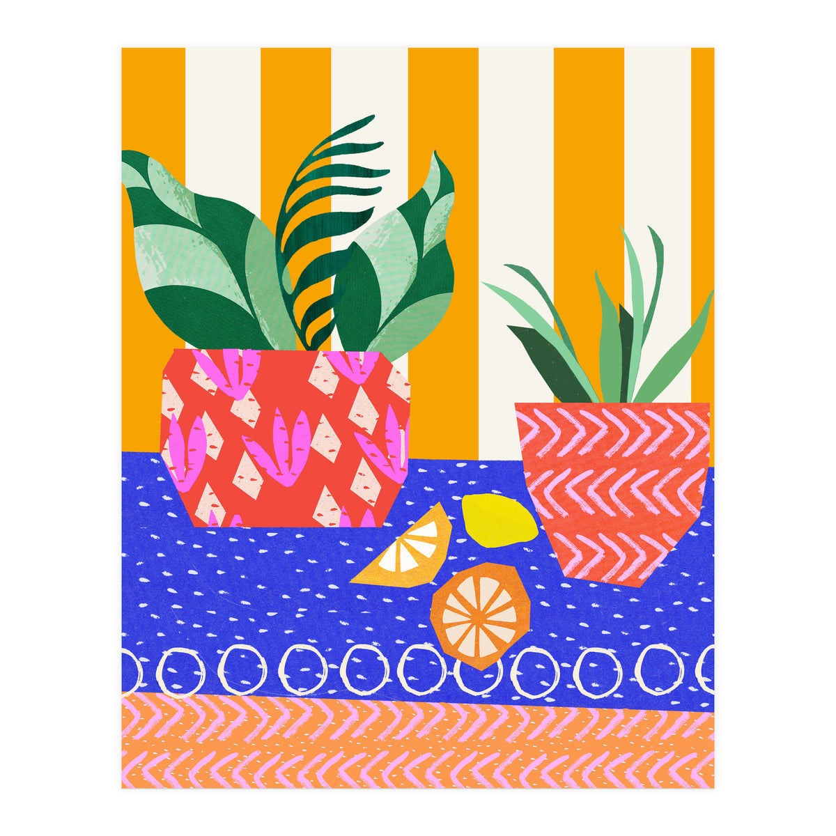 Stripes and circles (Print Only)