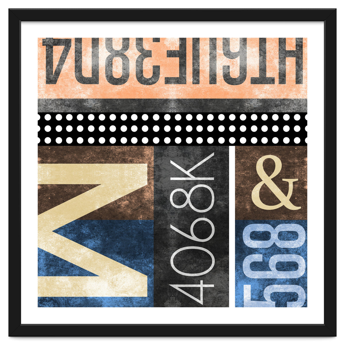 Typographic Industrial Abstract - M