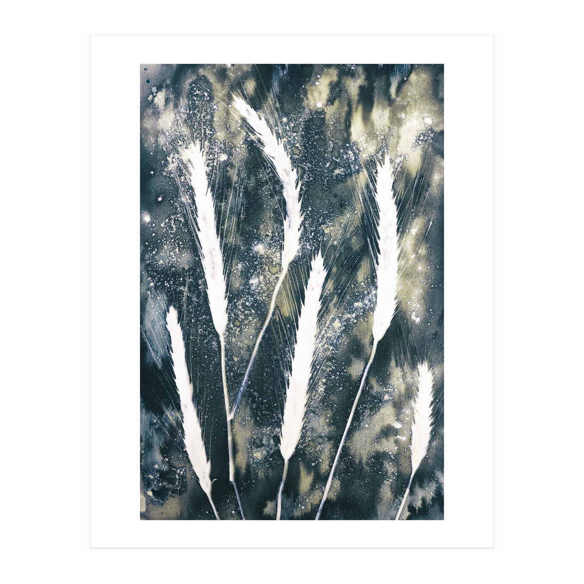 Indigo Blue Botanical Leaves No. 15 (Print Only)