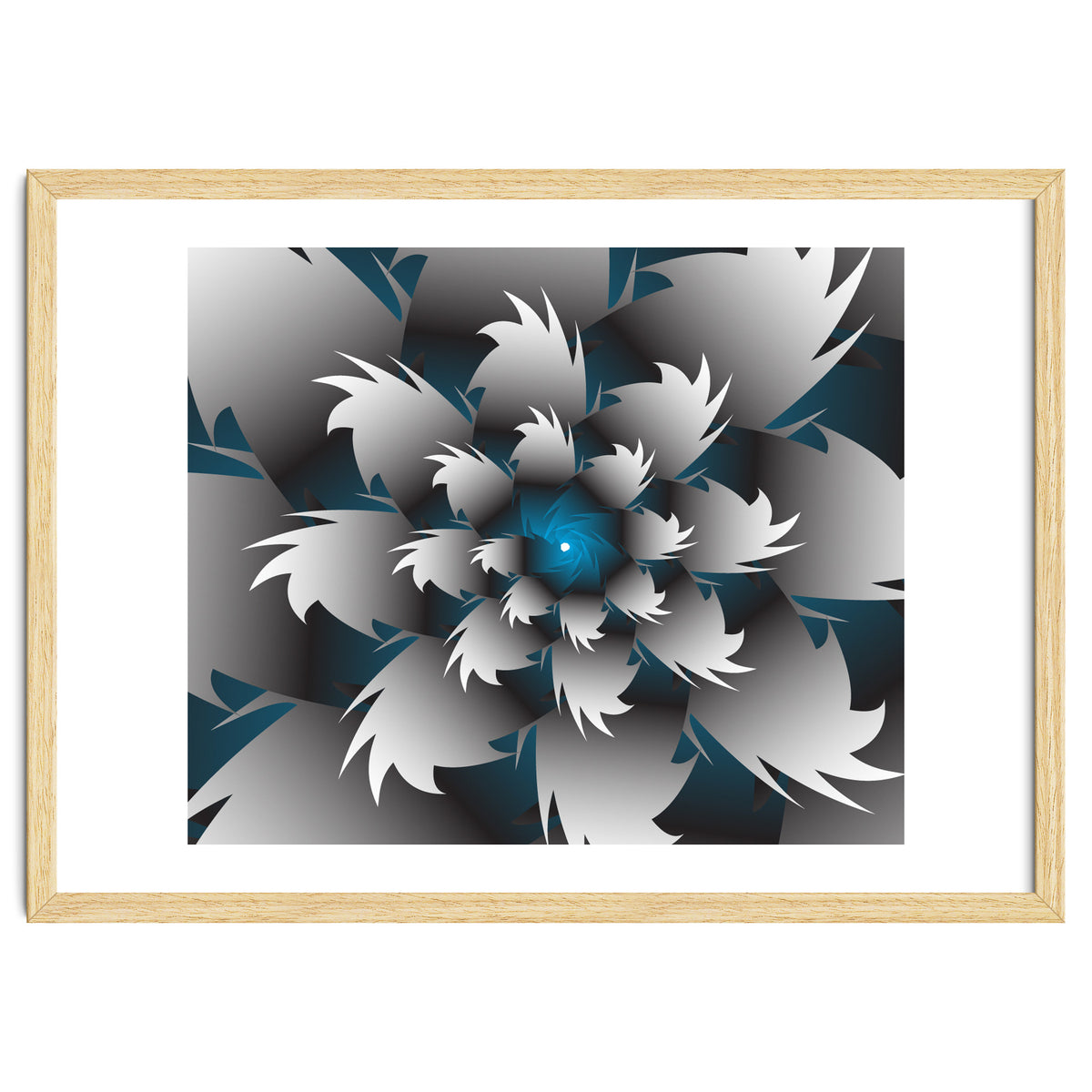 Seamless Blue 3D Floral