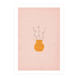 Pink and orange botanical art (Print Only) thumbnail