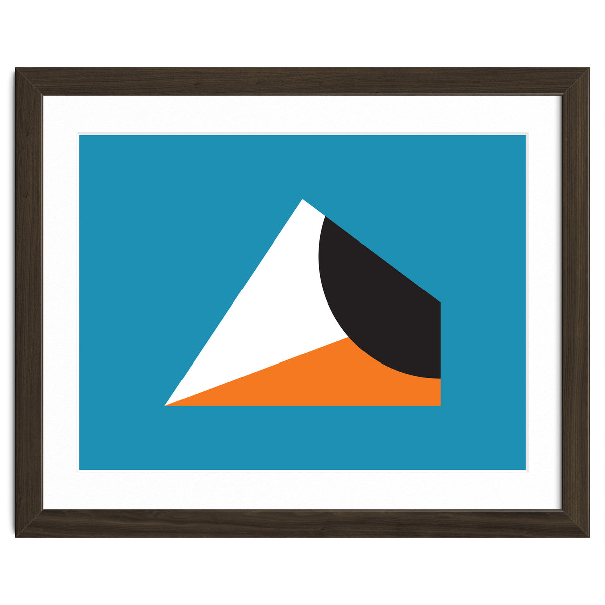 Geometric Shapes No. 16 - blue & orange