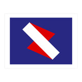 Geometric Shapes No. 68 - red & royal blue (Print Only) thumbnail